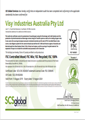FSC certificate of Visy upto 2024